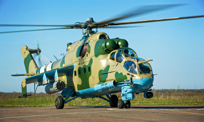Trực thăng Mi-24 của Ukraine. Ảnh: Aviacon