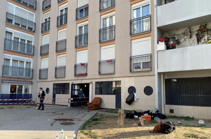 Hiện trường vụ án tại Saint-Ouen, tháng 9/2020. Ảnh: Le Parisien