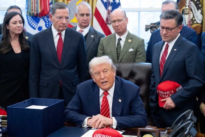 Tổng thống Mỹ Donald Trump tại Nhà Trắng ngày 3/2. Ảnh: AFP