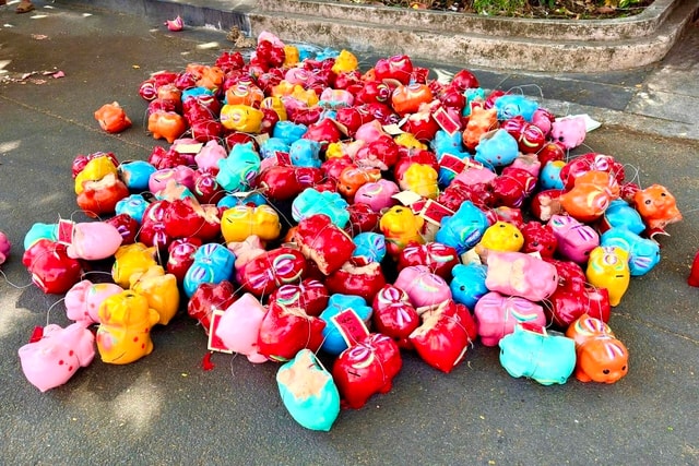 "Đường heo đất" rực rỡ sắc Xuân - Ảnh 7.