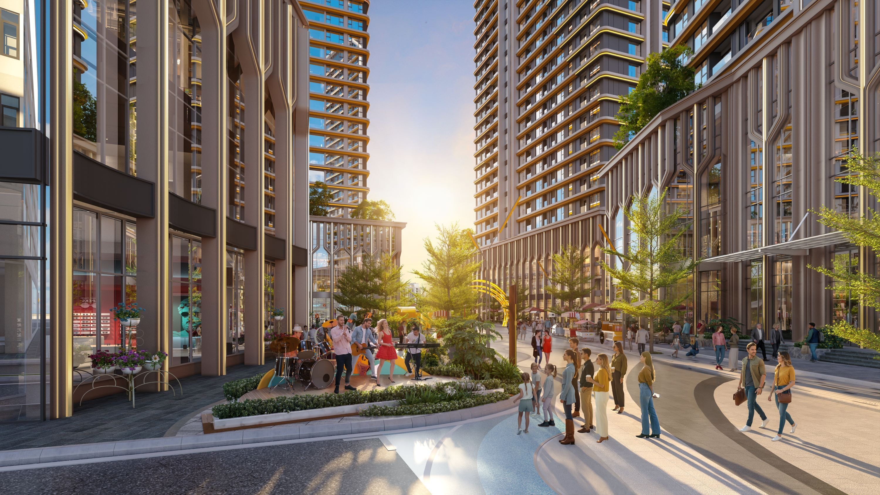 Tuyến phố thương mại là tiện ích hấp dẫn, góp phần đem lại sự phồn thịnh cho Capital Square.