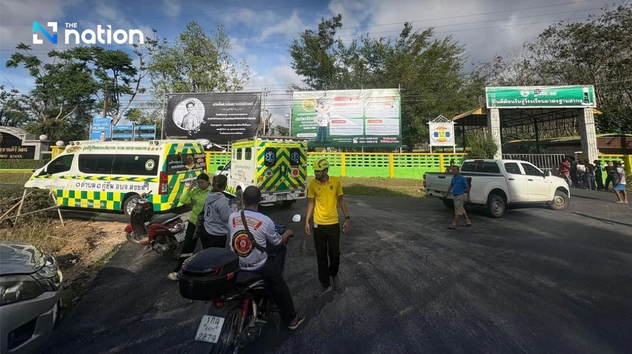 Trường Patong Prathan Khiriwat nơi bị nổ súng. (Nguồn: The Nation)