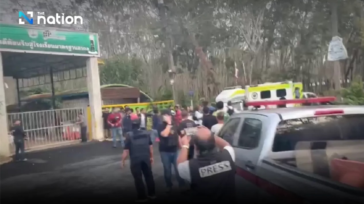 Vụ nổ súng gây ra tình trạng hỗn loạn tại trường học. (Nguồn: The Nation)