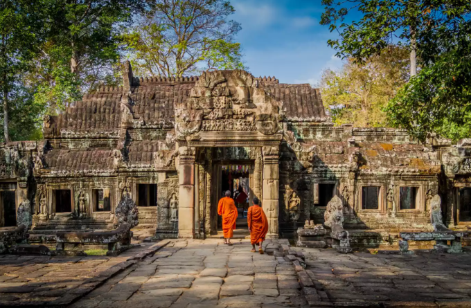 Angkor Wat, điểm du lịch nổi tiếng hàng đầu Campuchia, vắng khách trong năm 2025. Ảnh: Great Value Vacation