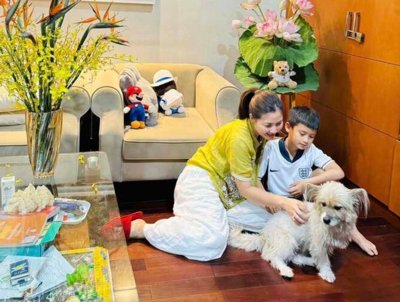 Nữ diễn viên dành hết thời gian ở bên con trai.