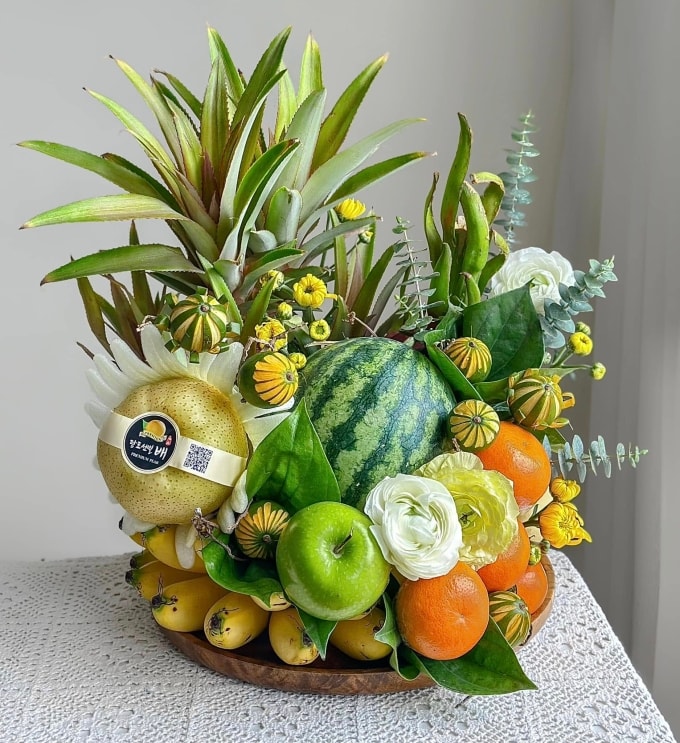 Một mâm quả dâng cúng. Ảnh: