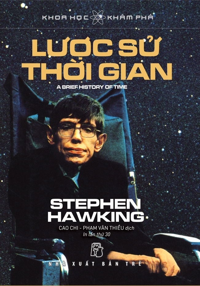 Bìa cuốn Lược sử thời gian của Stephen Hawking, do Cao Chi và Phạm Văn Thiều dịch. Ảnh: Nhà xuất bản Trẻ