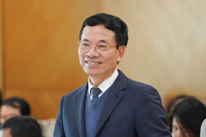 Bộ trưởng Nguyễn Mạnh Hùng tại Hội nghị thường niên 4V1M, ngày 8/2/2026. Ảnh: Lưu Quý