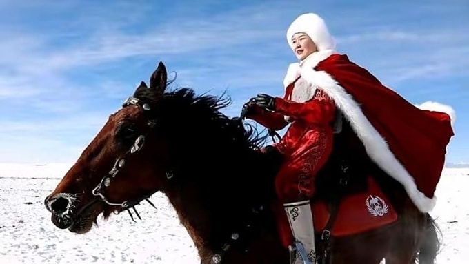 Bà Hạ Kiều Long trong video quảng bá nông sản địa phương năm 2020. Ảnh: Nfnews