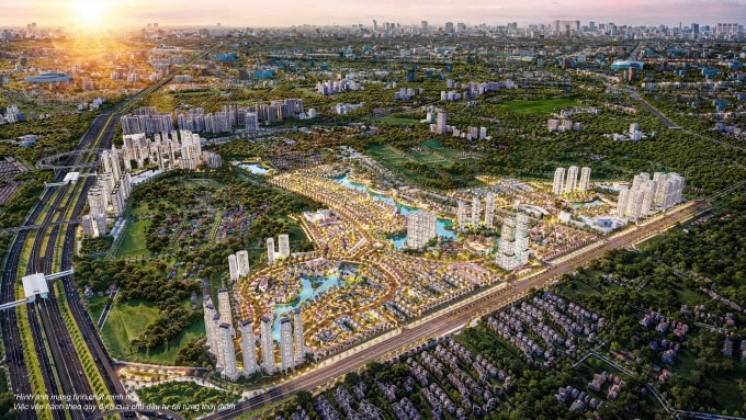 Phối cảnh dự án Vista Nam An Khánh quy mô hơn 234 ha tại phía Tây Hà Nội. Ảnh: SJ Group