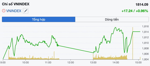 VN-Index vượt 1.814 điểm nhờ VIC, VHM nhưng dòng tiền co hẹp- Ảnh 1.