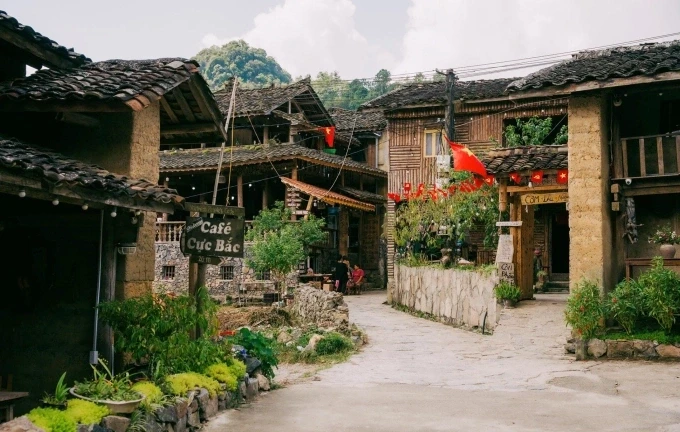 Một góc làng Lô Lô Chải ở Tuyên Quang. Ảnh: Hồng Khánh