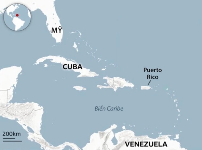 Vị trí Biển Caribe. Đồ họa: BBC