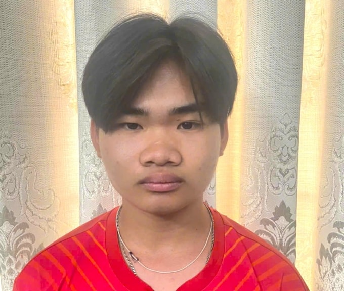 Nguyễn Văn Phong tại cơ quan công an. Ảnh: Công an cung cấp