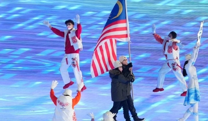 Malaysia chỉ có 1 VĐV cũng hiên ngang dự Olympic mùa đông.