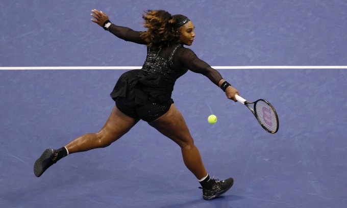 Serena thời còn thân hình vạm vỡ. Ảnh: AFP