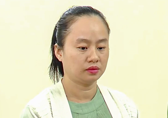 Võ Thị Diễm Kiều tại cơ quan điều tra. Ảnh: Công an Khánh Hòa