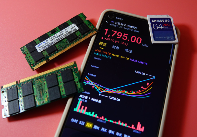 Các mô-đun bộ nhớ và chip lưu trữ của một hãng điện thoại được trưng bày tại Nghi Xương, tỉnh Hồ Bắc, ngày 8/1. Ảnh: VCG