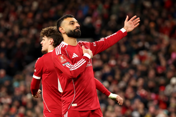 Mohamed Salah mừng bàn ấn định chiến thắng. Ảnh: Liverpool FC