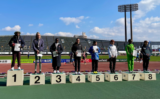 8 runner đạt thành tích tốt nhất tại Kagawa Marugame International 2026. Ảnh: Japan Running News