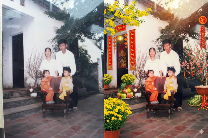 Ảnh cũ được AI làm mới bối cảnh. Ảnh: Samsung