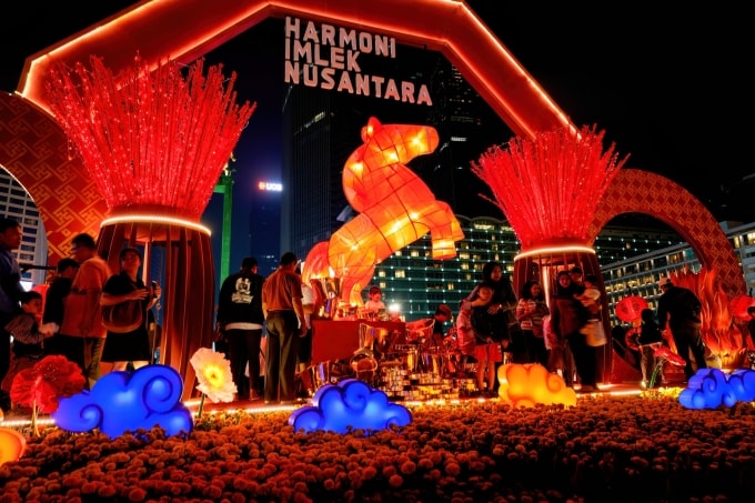 Sự kiện trong khuôn khổ Lễ hội Tết Nguyên đán Jakarta 2026 ngày 15/2. Ảnh: Reuters
