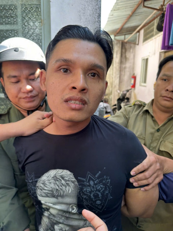 Huỳnh Thanh Khiết thời điểm bị bắt giữ. Ảnh: Nam An