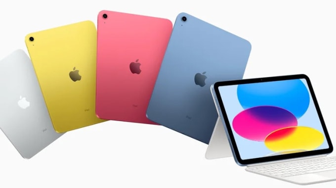 Dòng iPad tiêu chuẩn của Apple có nhiều màu sắc.