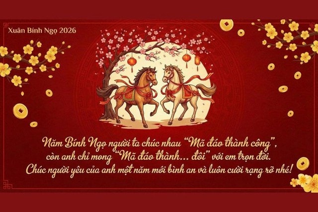 Những mẫu thiệp chúc Tết Bính Ngọ 2026 đẹp nhất- Ảnh 12.