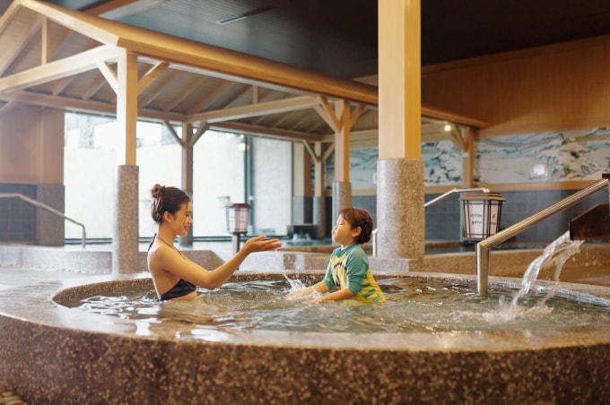 Khu tắm onsen tại Ohayo Onsen Thanh Thủy.