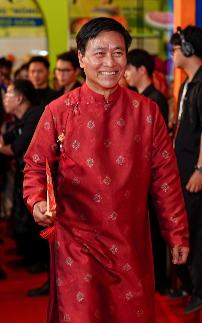 Diễn viên Quốc Tuấn ở buổi showcase phim Mùi phở, ngày 9/2 ở Hà Nội. Ảnh: Đoàn phim cung cấp