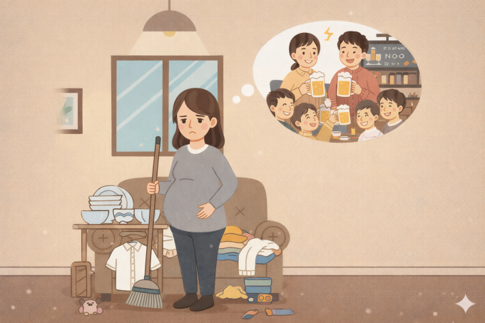 Ấm ức vì chồng nhậu về muộn trong khi tôi bầu to, nhà nhiều việc