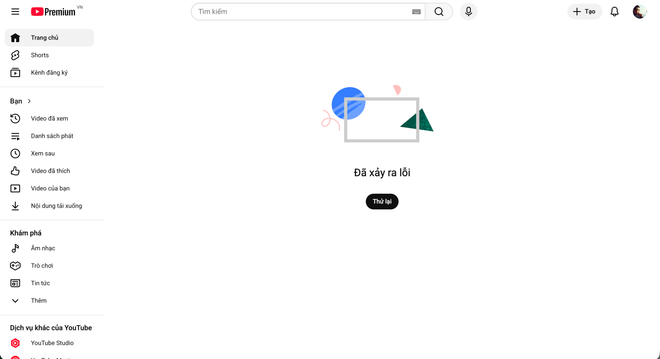 Trang chủ YouTube bất ngờ trống trơn, không hiện video trong ngày Mùng 2 Tết- Ảnh 2.