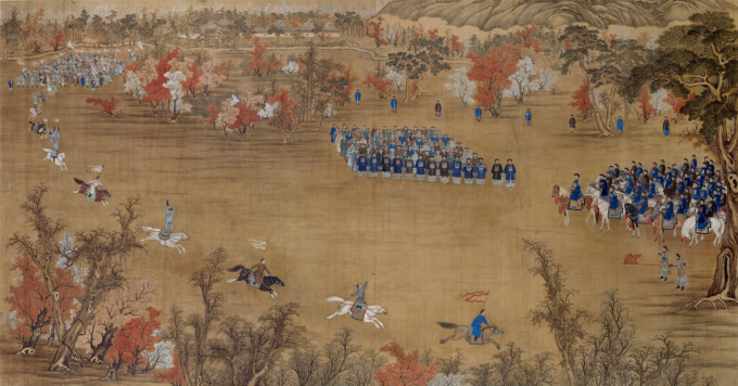 Tranh Hoằng Lịch quan mã kỹ. Ảnh: Dpm