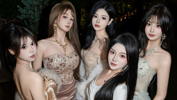 Một nhóm streamer nữ trên nền tảng douyin, Trung Quốc. Ảnh: Douyin