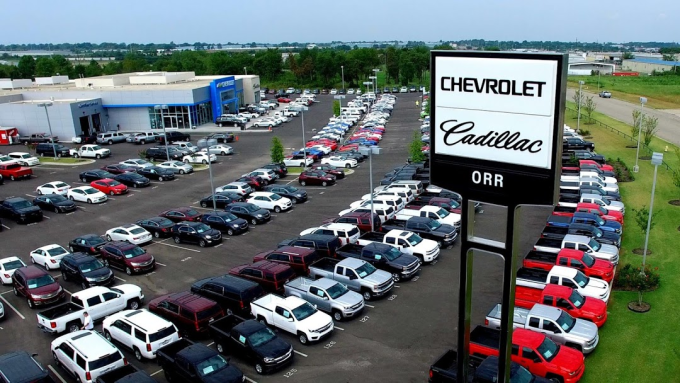 Các xe tại một đại lý ở bang Arkansas, Mỹ. Ảnh: Orrchevroletcadillac
