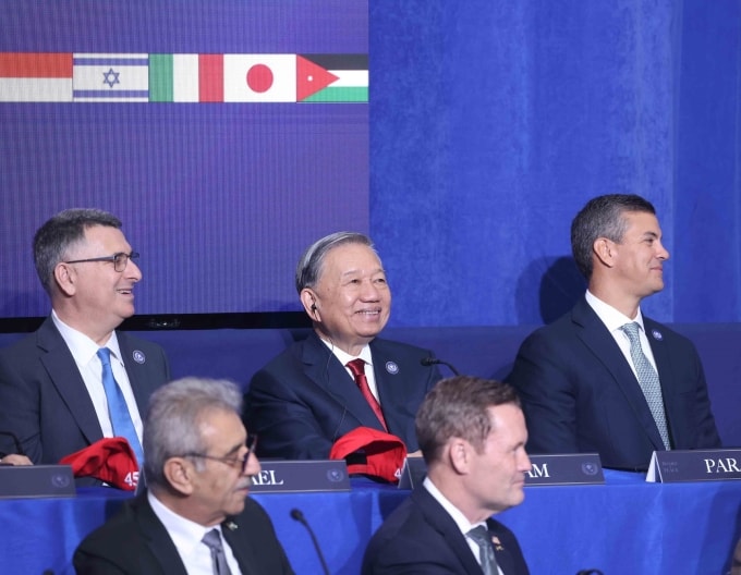 Tổng Bí thư Tô Lâm dự phiên khai mạc Hội đồng Hòa bình về Gaza tại Washington ngày 19/2. Ảnh: TTXVN