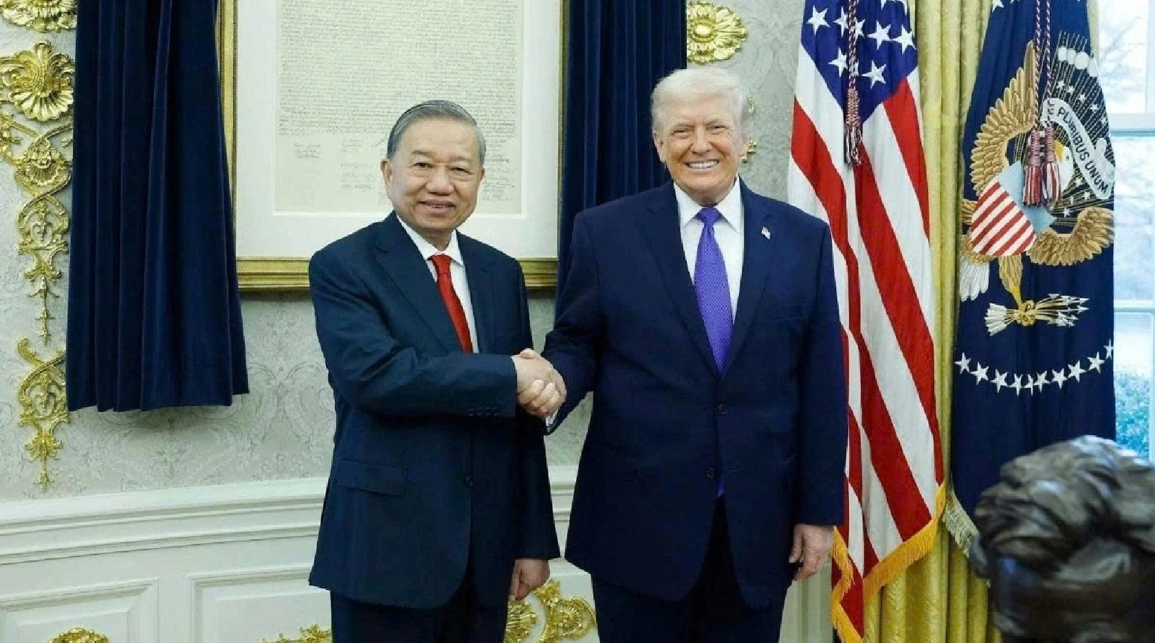 Tổng Bí thư Tô Lâm gặp Tổng thống Hoa Kỳ Donald Trump.