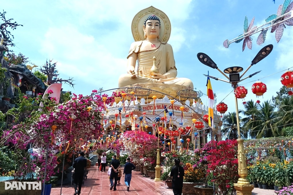 Đầu năm viếng chùa có tượng Phật Dược Sư cao 33m, ăn bún nước lèo chay - 1
