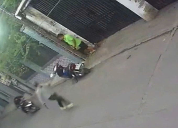 Hiện trường vụ án được camera an ninh ghi lại. Ảnh: Thái Hà