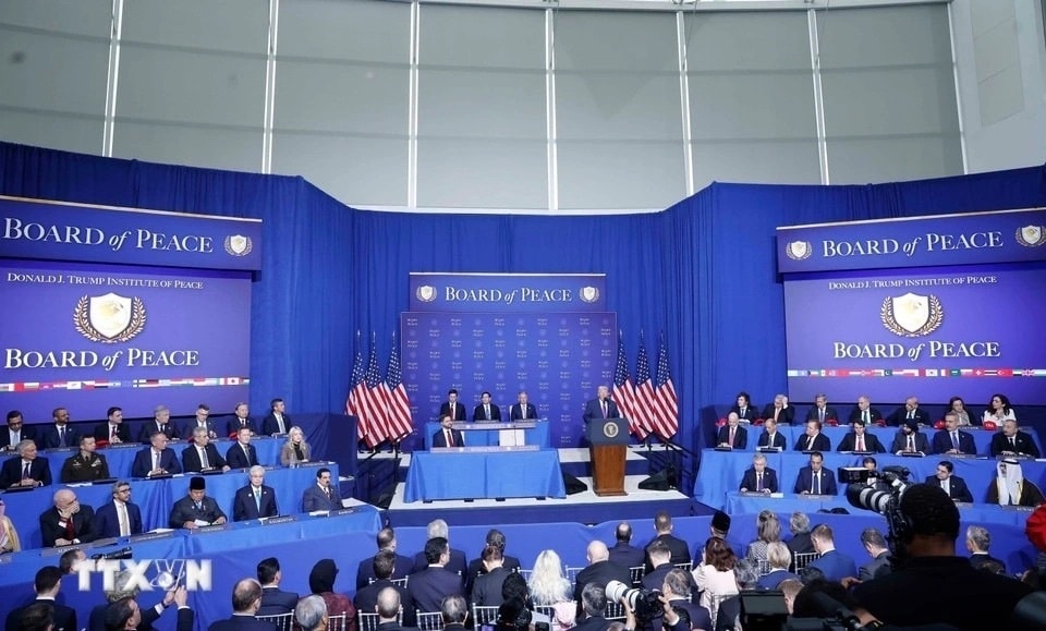 Phiên khai mạc Hội đồng Hòa bình về Dải Gaza tại Washington D.C., Mỹ. Ảnh: TTXVN