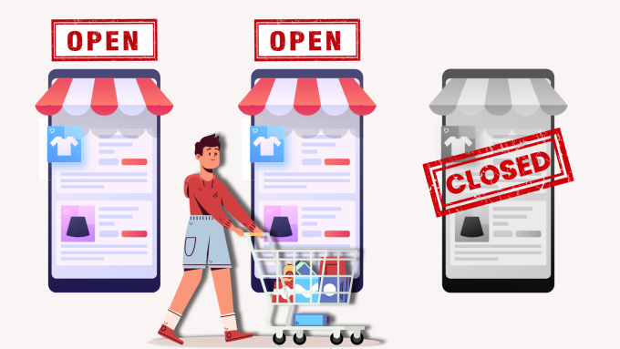 Xu hướng thu hẹp số lượng gian hàng trên các sàn online dự báo tiếp diễn. Đồ họa: Viễn Thông