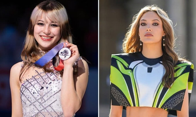 Alysa Liu (trái) và Eileen Gu (phải). Ảnh: X/Noahpinion