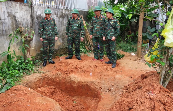 Khu vực tìm thấy hài cốt liệt sĩ. Ảnh: Ảnh: Sư đoàn 968