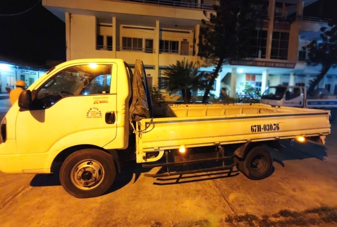 Chiếc xe tải bị nghi phạm lấy trộm. Ảnh: Công an cung cấp