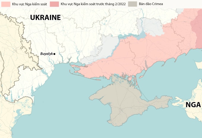 Vị trí khu dân cư Buyalyk. Đồ họa: RYV