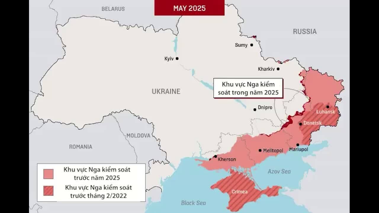 Cục diện chiến sự Nga - Ukraine trong năm 2025