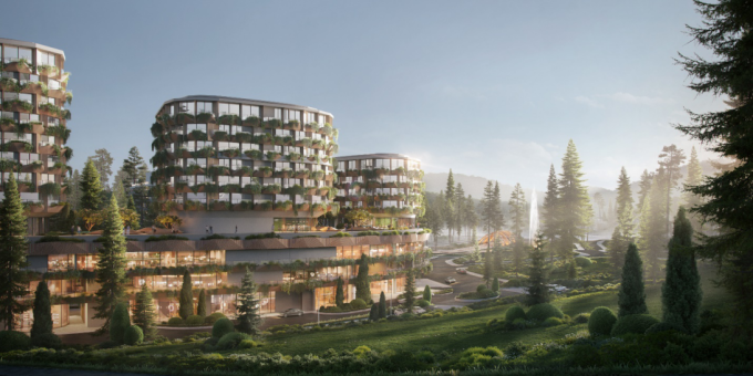 Phối cảnh các căn Sky Villa và Sky Mansions tại dự án. Ảnh: The One Destination