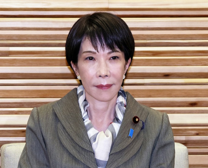 Thủ tướng Nhật Bản Sanae Takaichi dự cuộc họp nội các tại văn phòng thủ tướng ở Tokyo ngày 24/2. Ảnh: AFP