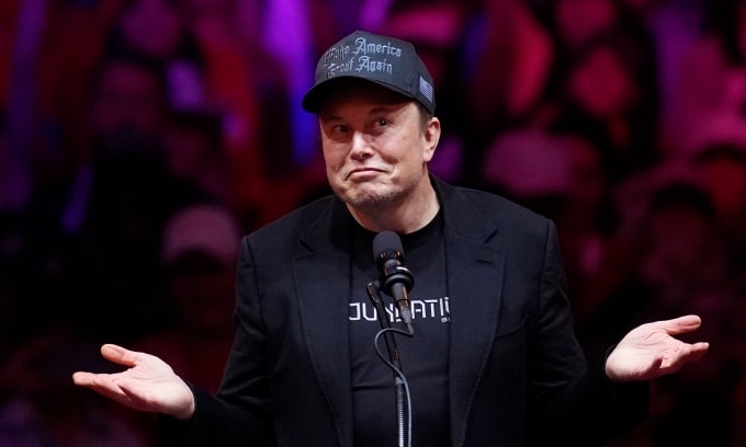 Tỷ phú Mỹ Elon Musk tại New York gày 27/10/2024. Ảnh: AP